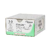 ETHICON ETHILON MONOFILAMENT SUTURES - gauge 3/0 needle 19 mm