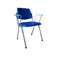 STACKABLE CHAIR with arms - blue