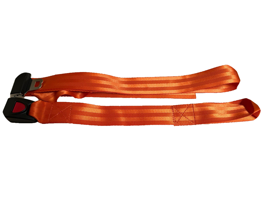 Piederumi nestuvēm, SAFETY BELT 2 pieces - polyester orange - metal buckle available March 2025