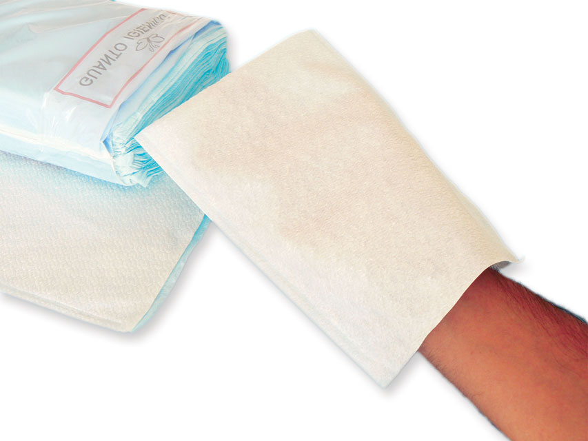 Slimnieku mazgāšanas cimds, no neausta materiāla N1000, Slimnieku mazgāšanas cimds, no neausta materiāla N1000