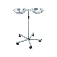 Divu bļodu statīvs.Nerūsējošais tērauds AISI 202