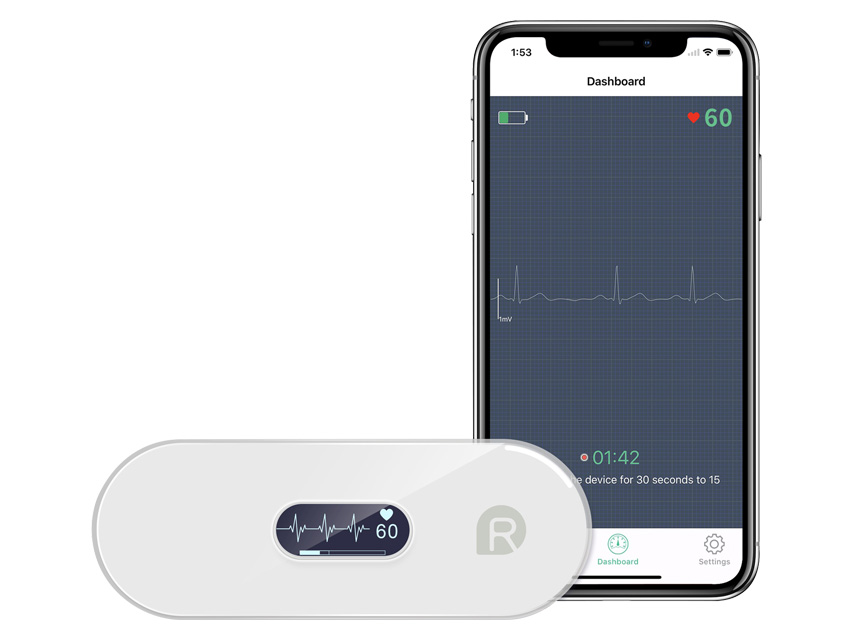 Dopleri, holteri, DUOEK S rokās turamais ECG/EKG monitors