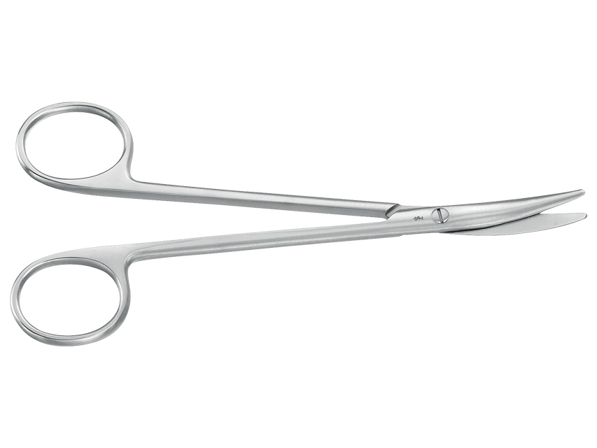 Normal line, AESCULAP METZENBAUM šķēres.Izliektas.Tupas/tupas.14.5 cm.BC605R