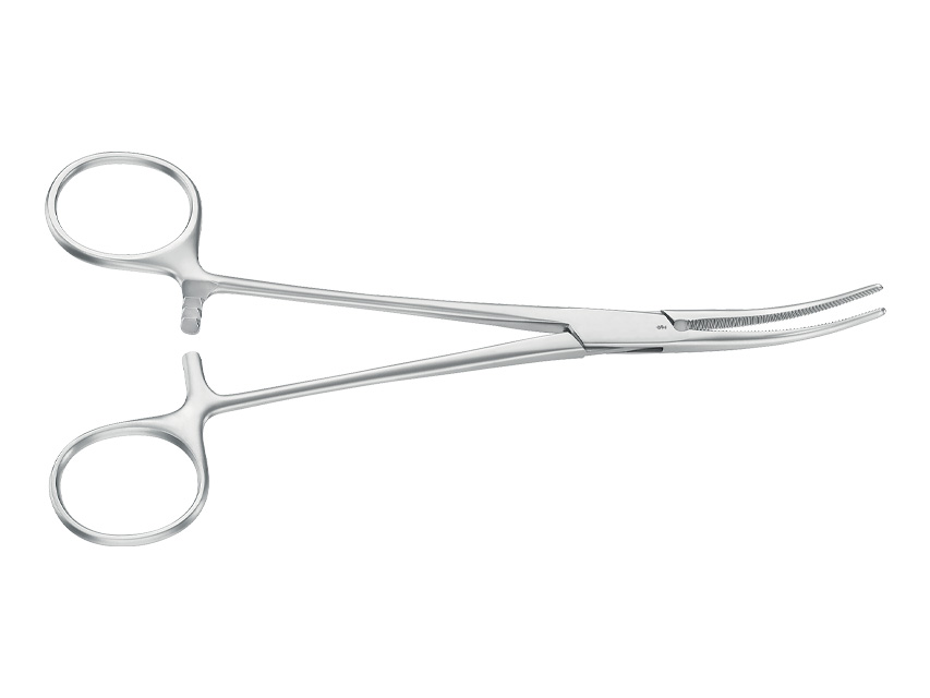Instrumenti, AESCULAP CRILE hemostātiskās šķipsnas.Izliektas.Noapaļotas.16 cm.BH167R