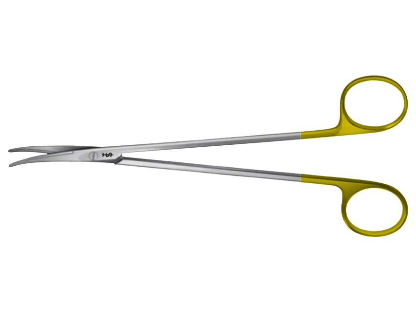 Instrumenti, AESCULAP METZENBAUM TC DUROTIP šķēres.Liektas.Noapaļotas/noapaļotas.14.5 cm.BC261R