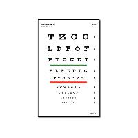 Snellen optometriskā tabula - 3 m - 23x35.5 cm