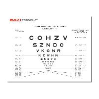 Logmar sloan optometriskā tabula - 40 cm - 18x23 cm