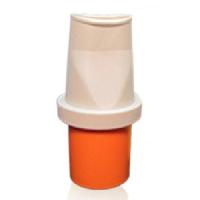 Polistirola uzgalis ar filtru izelpas plūsmas merītājam (spirometram)