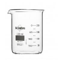 Beaker, low form, graduated, borosilicate glass DIN 12331. SCHARLAU