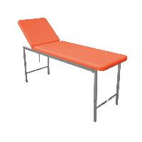Classic EXAMINATION COUCH - chromed - apricot