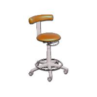 STOOL with ring - metal apricot