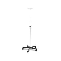 I.v.stand ON 5 WHEELS TROLLEY - 2 hooks - disassembled