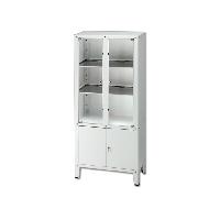 3 VALUE CABINET - 4 hinged doors - tempered glass