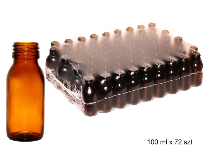 Pudele, stikla, farmaceitiska, dzintara krāsā, bez uzskrūvējama vāciņa