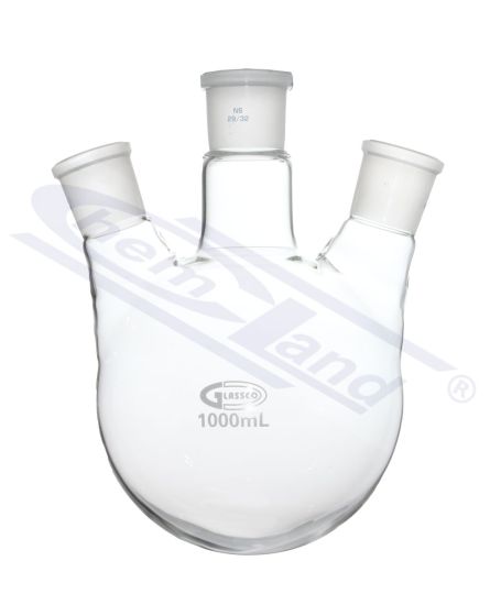 Sfēriska kolba 3 kakliņu slīpa GLASSCO