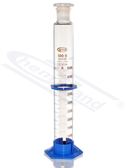 Cilindrs ar PP aizbāzni, PP kājiņa, Kl A SERTIFIKĀTS 0010ml, GLASSCO brūna skala
