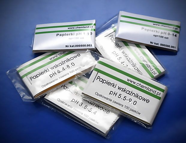 Sloksnes pH grāmatas diapazons 5,5-9,0