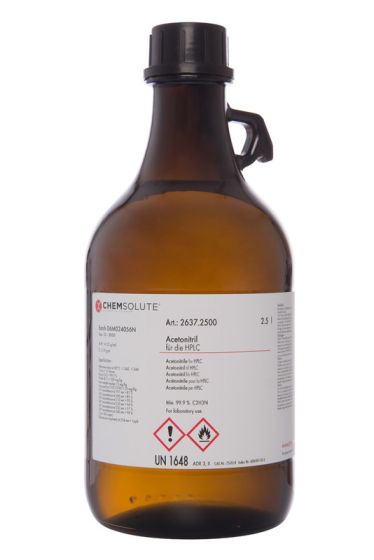 Acetonitrils HPLC, (min. 99,9  perc ) 2,5 L CHEMSOLUTE® 2637.2500