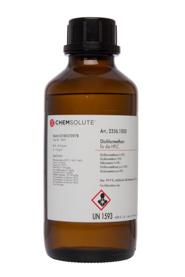Dihlormetāns HPLC, (min. 99,9  perc  (stab.) 1 L CHEMSOLUTE® 2356.1000