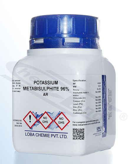 Potassium metabisulphite 96% AR  -  500 g