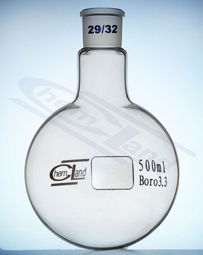 Kolbas ar apaļu dibenu biezas, Pudele ar apaļu dibenu CHEMLAND