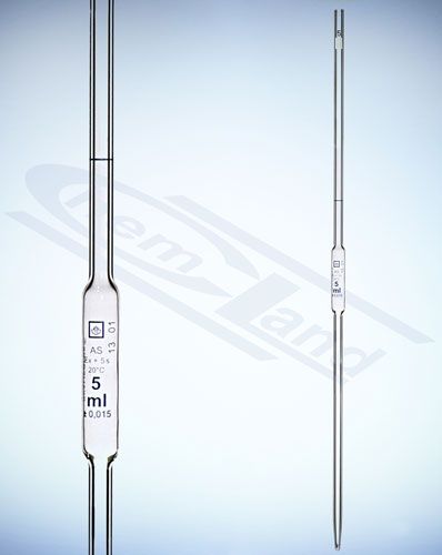 glass pipettes, Viena zīme pipete CZECH AS sērijas sertifikāts gradācija