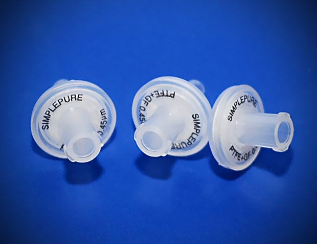 Šļirču filtri Nav sterili, PTFE šļirces filtrs (PREFILTR GF) PTFE 13mm 0,22um 1 gab.