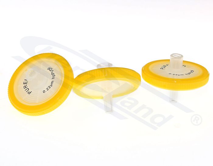 Šļirču filtri Nav sterili, PVDF 33mm 0,22um šļirces filtrs 1 gab.